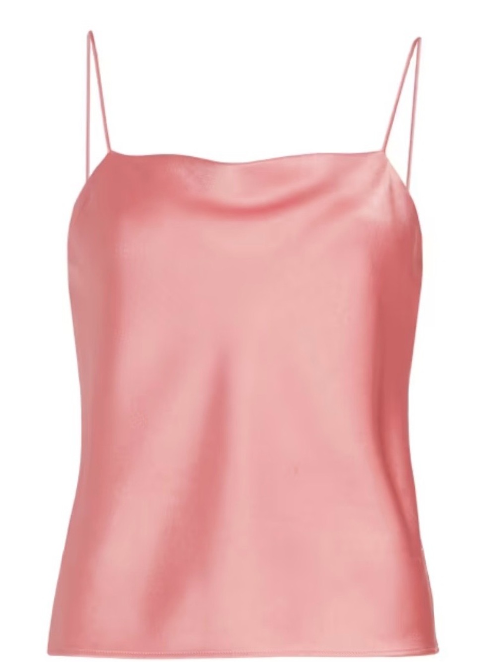 Alice + Olivia Rose Pink Satin Cowl Camisole